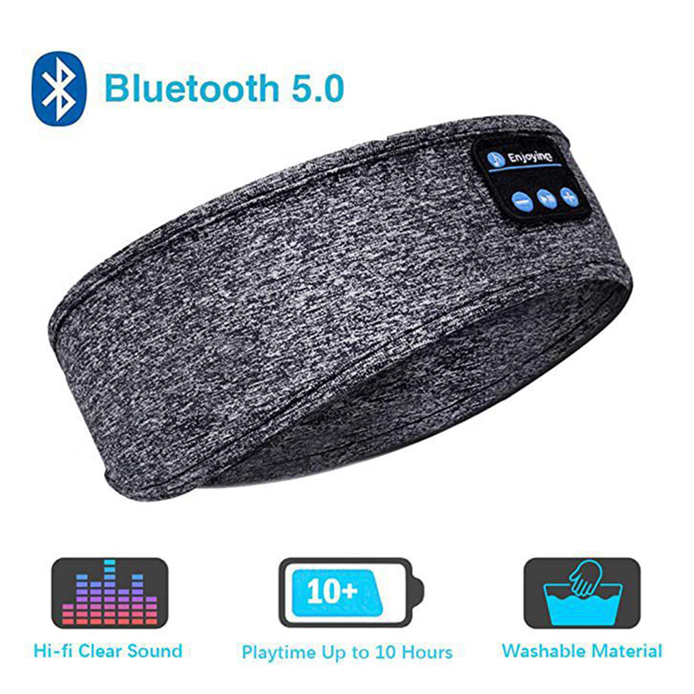 Sleep Mask Headphones Bluetooth - หูฟังที่รองรับ Bluetooth กีฬา Sleeping Headband หูฟังไร้สายแบบยืดหยุ่น