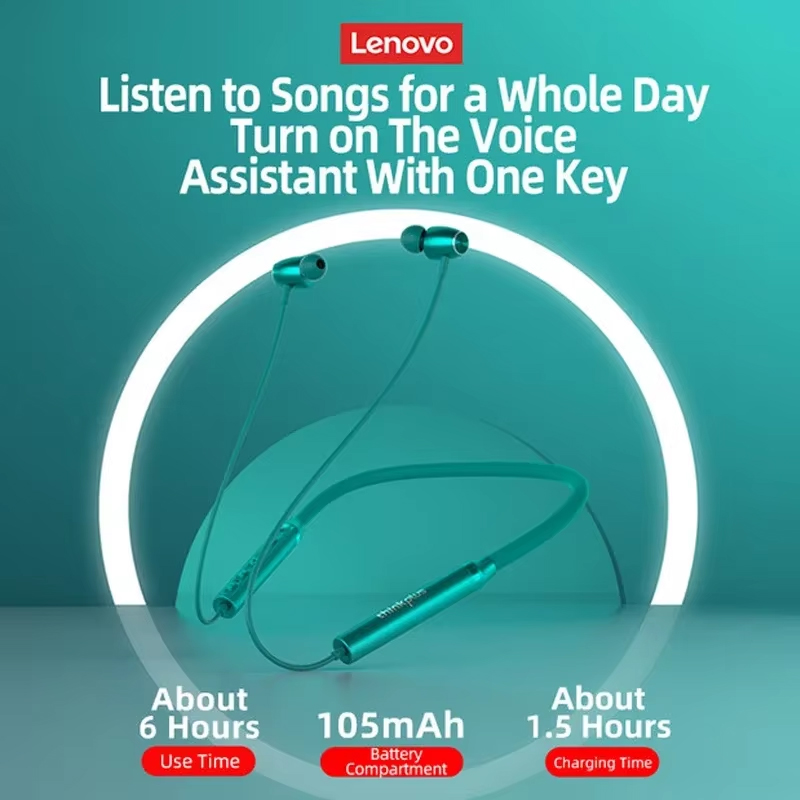 ของแท้เลอโนโว HE05X หูฟังบลูทู - Magnetic Neckband Sports Earphones บทวิจารณ์และราคา