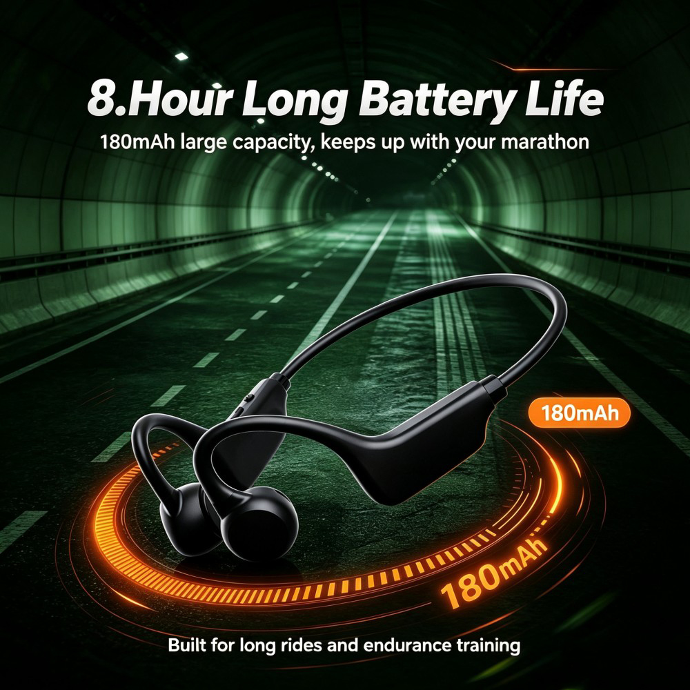 KEBIDUMEI หูฟังบลูทูธ 6.0 แบบน - Bone Conduction Running Headphones บทวิจารณ์และราคา