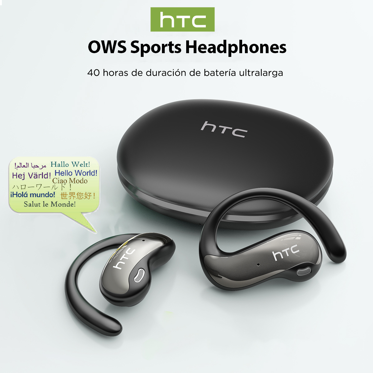 HTC NE19 หูฟังบลูทูธ AI OWS กี - Type C Wired Earphones With Mic บทวิจารณ์และราคา