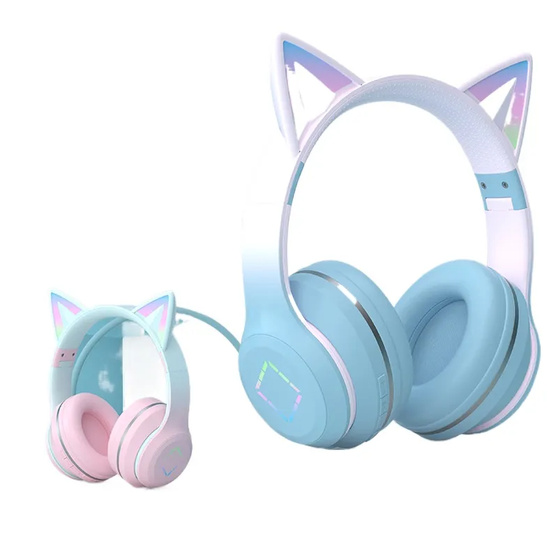 หูฟังบลูทูธไร้สายแบบหูแมว พร้อ - Cat Ear Bluetooth Headset Led บทวิจารณ์และราคา